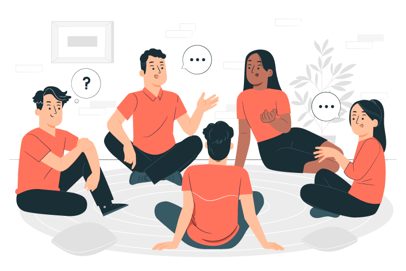 group-caregivers-circle-discussion