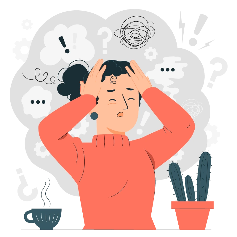 distress caregiver experiencing burnout from stress and anxiety